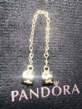 Pandora ❤️ Authentic 14K Yellow Gold  ~ Retired Flower Daisy Safety Chain